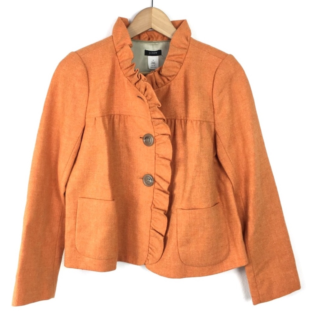 J.Crew Burnt Orange Wool Coat